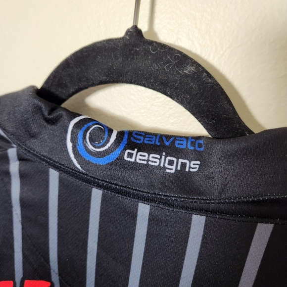 Drink hard racing heads racing jersey shirt short sleeve mens sz l blk white - Picture 10 of 13